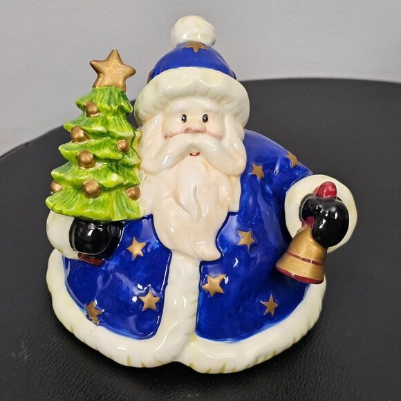 The Main Ingredients Vintage Christmas Santa Claus Ceramic And Glass Candy Jar - Picture 12 of 14